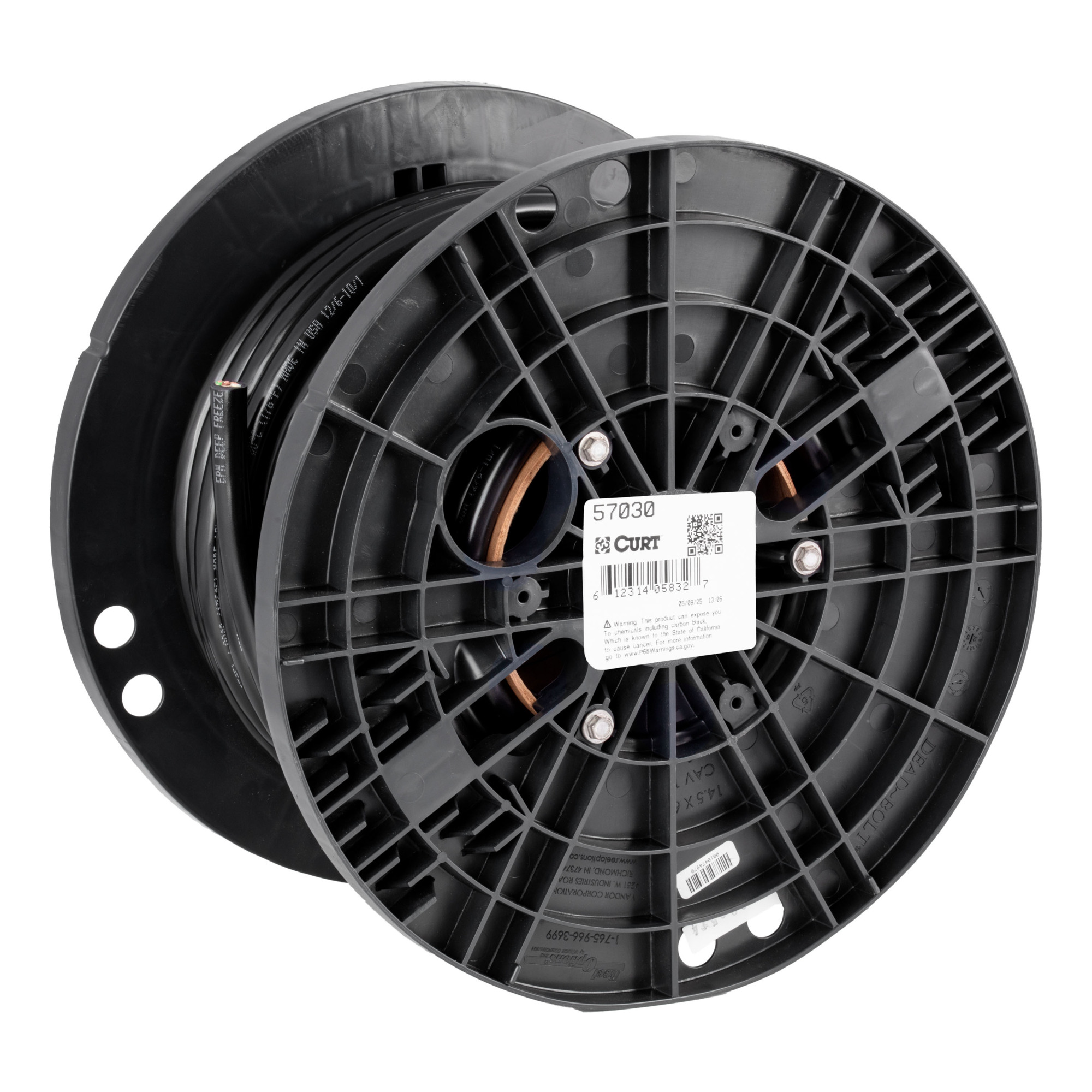 Curt Manufacturing 7-Wire Trailer Cable Wiring — 100ft. Spool, 12-Gauge and 10-Gauge, Model# 57030